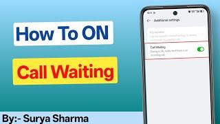 How to activate call waiting on realme 8 pro || call waiting | call waiting ON कैसे कारें ||