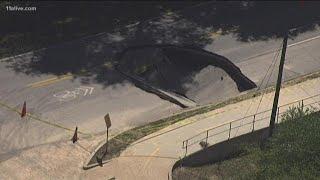 Rowland Road still closed due to sinkhole