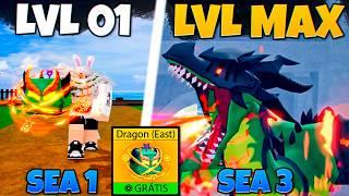 DO LEVEL 01 AO LEVEL MÁXIMO DE MAESTRIA COM A NOVA FRUTA DRAGON VS TODOS OS  BOSSES DO BLOX FRUITS