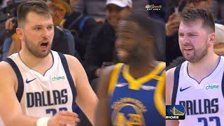 Luka Doncic tells Draymond to shut up after telling Warriors fan to "shut up p**sy" 