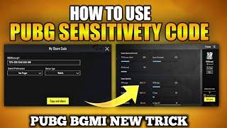 How To Use Pubg Bgmi Sensitivity Code | Pubg Sensitivity Code Kese Use Kare | Bgmi Sensitivity Code