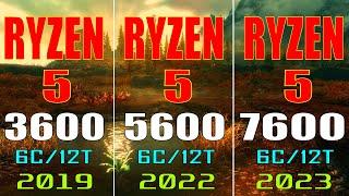 RYZEN 5 3600 vs RYZEN 5 5600 vs RYZEN 5 7600 || PC GAMES  TEST ||