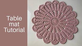 Simple Crochet Placemat pattern || Crochet Thalposh Design @Crochetnaari