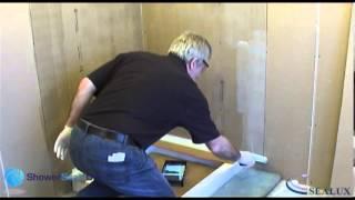 Tanking shower walls and fitting a Sealux Trim