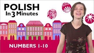 Learn Polish - Polish in 3 Minutes - Numbers 1-10
