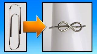 Infinity Symbol Paperclip Ring Tutorial Easy Jewelry Making DIY