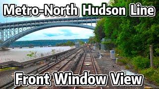 ⁴ᴷ⁶⁰ Metro-North Railroad Front Window View - The Hudson Line to Croton-Harmon