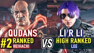 T8  QUDANS (#2 Ranked Heihachi) vs LI R LI (High Ranked Lee)  Tekken 8 High Level Gameplay