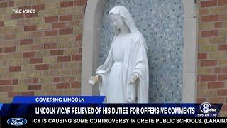 Catholic Diocese of Lincoln removes reverend from duties