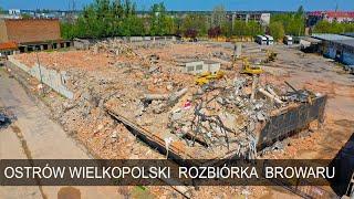 Rozbiórka budynku po byłym browarze