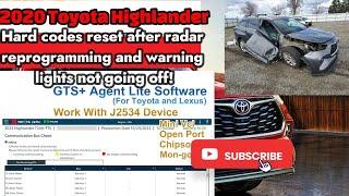 How to reset Hard codes after collision, warning lights not going off! 2020 Toyota Highlander