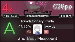 9.9⭐ mrekk | Chopin - Revolutionary Etude [Prestissimissimo] +HR 98.12% #3 | 628pp 4 - osu!