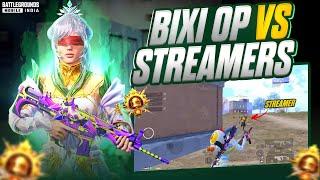 GIRL STREAMER called me HACKER  Bixi Op vs Streamers Solo vs Squad Conqueror Lobby Gameplay | BGMI