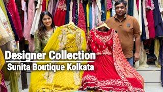 Sunita Boutique Barabazar Kolkata : indowestern dresses/ Gown/ Ghagra & Crop top Collection