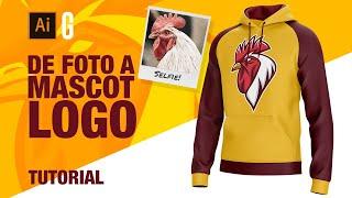 Illustrator Tutorial | Mascot Logo a partir de Foto | How to Create a Mascot Logo from a Photo