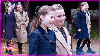 Charlotte And Mia's Adorable Moments As They Natter On Christmas Day Walkabout At Sandringham