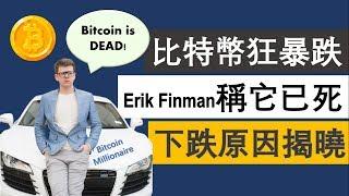 比特幣狂暴跌連Erik Finman 稱它已死，下跌原因揭曉！