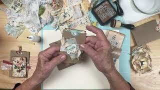 Making Junk Journal Pockets and Belly Bands out of Toilet Paper Rolls. Fun and great for beginners!