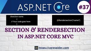 (#37) Section and RenderSection in ASP NET Core - Jayant Tripathy