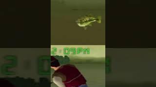 World Record Size Bass (In-Fisherman Bass Hunter 64) #nintendo64 #basshunter64 #shorts