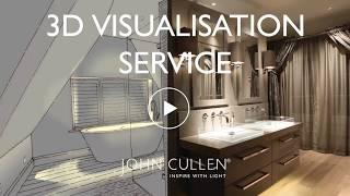 LED Lighting In a Luxurious Modern Bathroom | 3D Visualisation | John Cullen Lighting