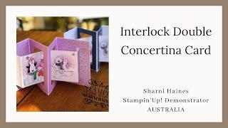 Interlock Double Concertina Card using Penguin Playmates Designer Series Paper