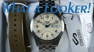On the Wrist, from off the Cuff: Seiko 5 Sports – SRPK41 Field Watch, $425 from Mimo's Jewelry
