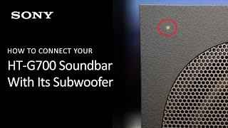 Sony | How To Connect The Subwoofer On Your HT-G700 Dolby Atmos Soundbar