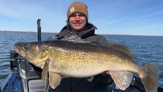 Sniping Giant Green Bay Walleyes With Livescope! (30 incher and 60+ Fish Day!)