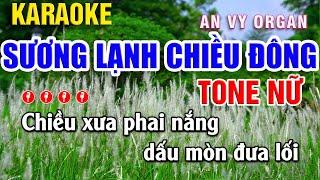 Karaoke Sương Lạnh Chiều Đông Tone Nữ Beat Mới Nhạc Vàng Cực Hay | Karaoke An Vy