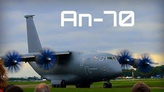 Antonov An-70 propfan cargo aircraft at Le Bourget 2013 - HD 50fps