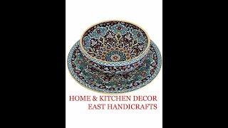 Set Plate & Bowl Handmade Pottery Minakari Art Persian Crafts| HOME & KITCHEN DECOR