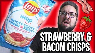 Lays IHOP Pancakes, Bacon & Strawberry Crisps Review (WEIRD)