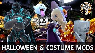 40 Spooky Character Skins & 10 Creepy Stage Skins | Smash Bros Ultimate Mod Showcase #5 (Mod Friday)