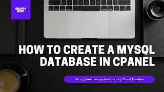 Creating a MySql database within cPanel