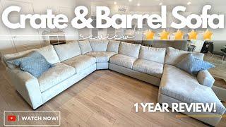 CRATE & BARREL Axis 4-Piece Sectional Sofa 1 YEAR REVIEW!!!