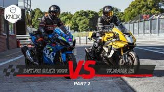 Yamaha R1 vs Suzuki GSXR 1000 - Knox Superbike Shootout  P.2 The track