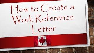 Work Reference Letter Format | Canada Immigration