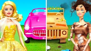 BARBIE HACKS || RICH VS BROKE EXTREME MAKEOVER For Doll By Yay Time! STAR