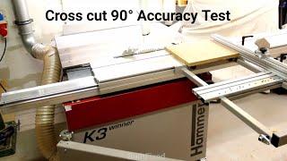 Table Saw Cross Cut Fence Accuracy Test