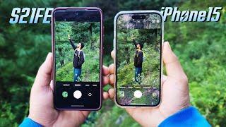 iPhone 15 vs Galaxy S21FE Full Camera Test‎️‍ | Flagship vs Budget