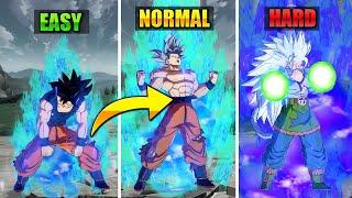 Easy vs Normal vs HARD Combo with UI GOKU  - DbfZ