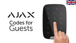 Configuration of Keyboard Codes for Guests | Ajax Alarm system