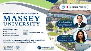 Webinar Recording - Massey University Business School Leads the Way | Vandana Rai | Dr. Jeffrey