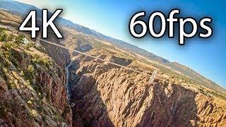 Royal Rush Skycoaster on-ride 4K POV @60fps Royal Gorge Bridge & Attractions