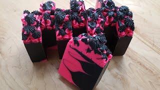 Pink and Black Soap Making - Mad Micas Pink Neon