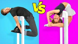 Boys VS Girls Flexibility Challenge! Ft. Anna McNulty