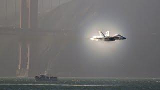 Thrilling Blue Angels High- Speed pass  at San Francisco Fleet Week2024!