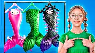 From Hello Kitty And Kuromi To Mermaids! / How to Become Mermaid!
