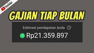 Cara dapat GAJI YOUTUBE tiap bulan setelah monetisasi